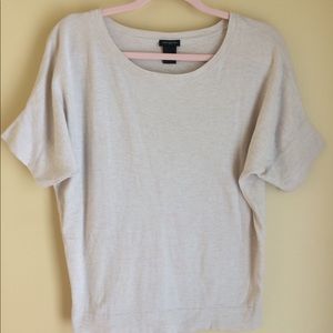 Ann Taylor short sleeve sweater cream size M